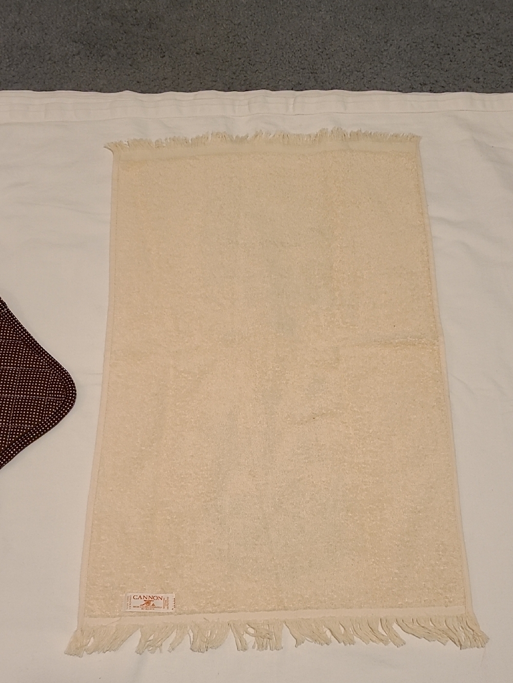 Vintage Cannon Fresh Mushrooms Butterfly Kitchen Towel And Pot Holder 70s - Picture 7 of 11